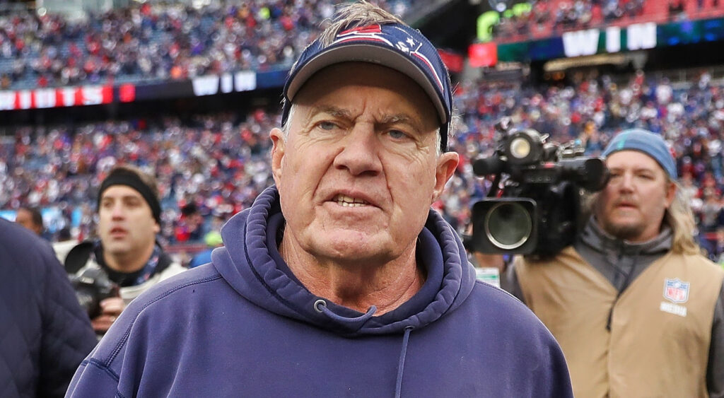 Bill Belichick in Patriots gear