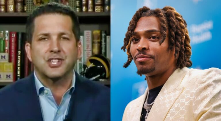 Jalen Ramsey in white suit. Adam Schefter on ESPN