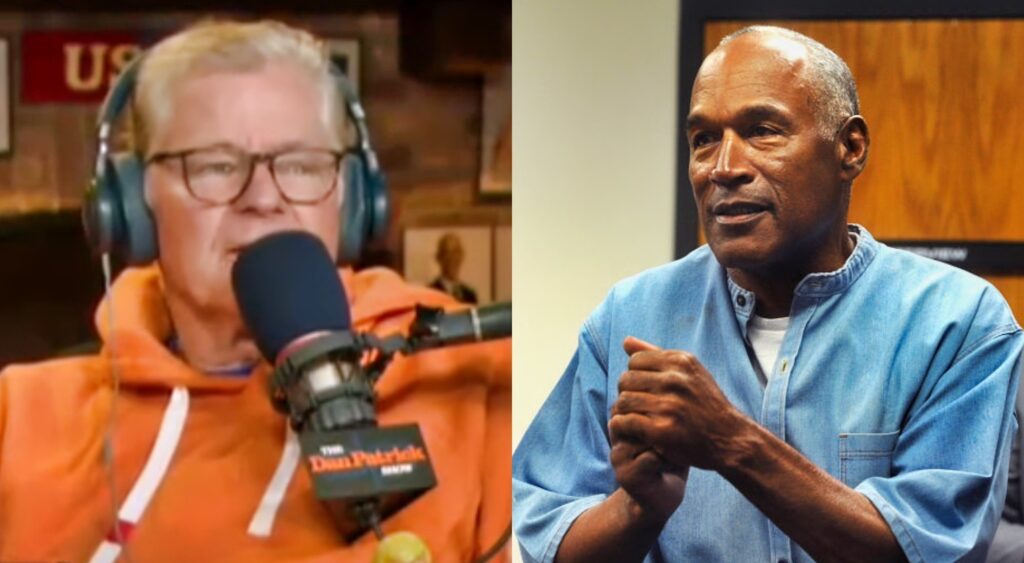 Dan Patrick on podcast. OJ Simpson in jumpsuit