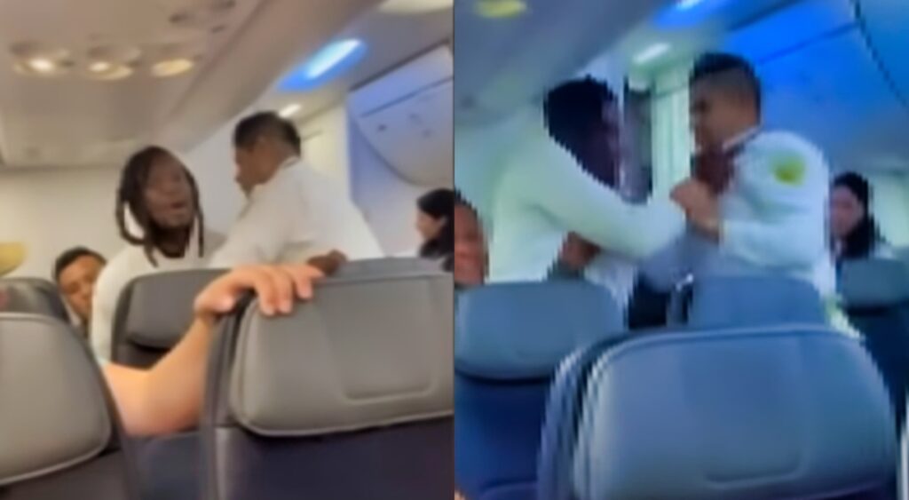 Sergio brown fighting cop on plane