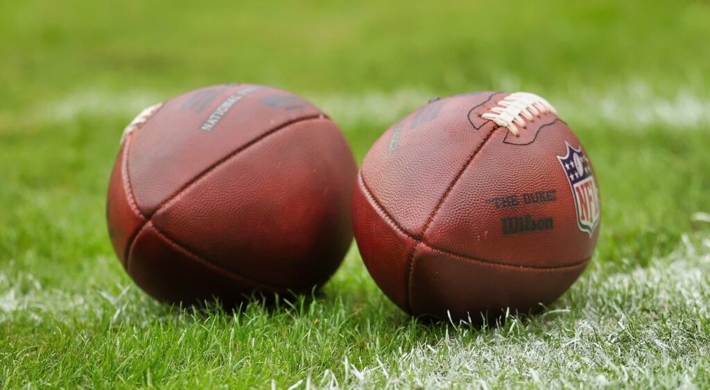 NFL logo shown on field.