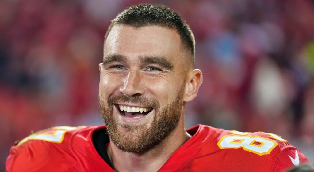 Travis Kelce smiling