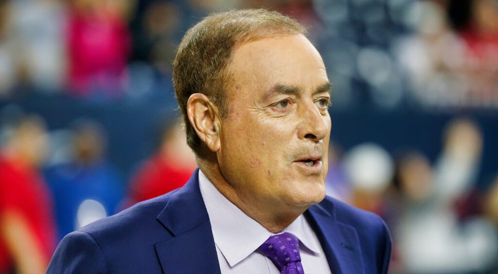 Al Michaels in suit