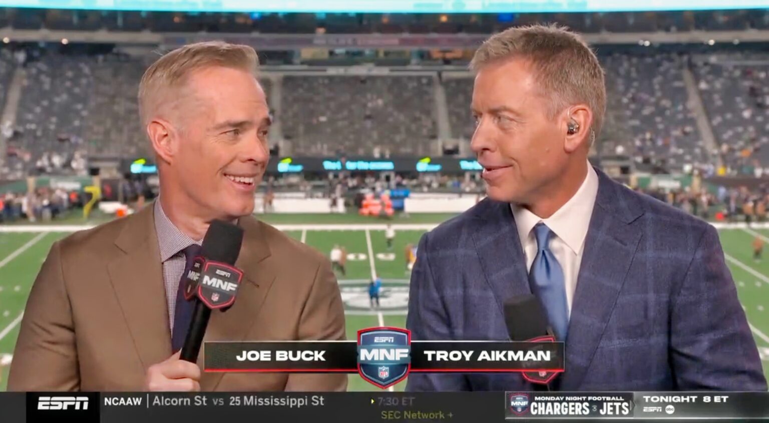 Fans Confused By Joe Buck & Troy Aikman Laughing On MNF