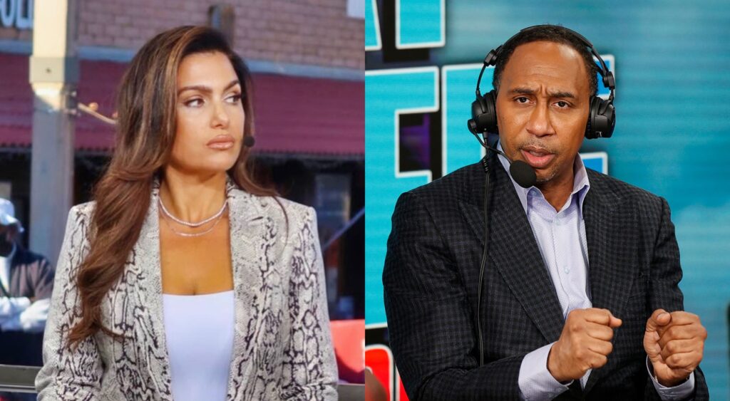Stephen A. Smith Takes Photo With Molly Qerim Lookalike
