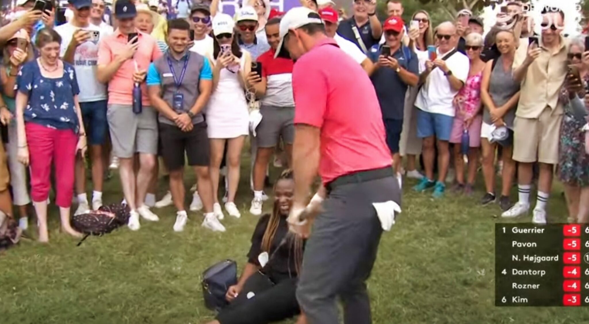 Rory McIlroy's Errant Shot Landed Right In The Lap Of A Woman