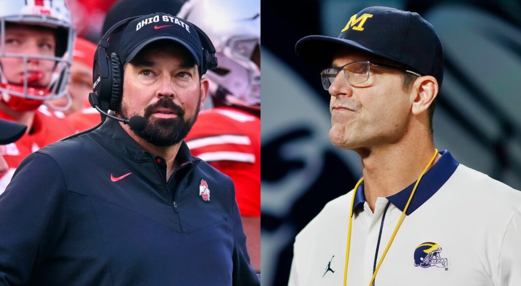 Ryan Day and Jim Harbaugh