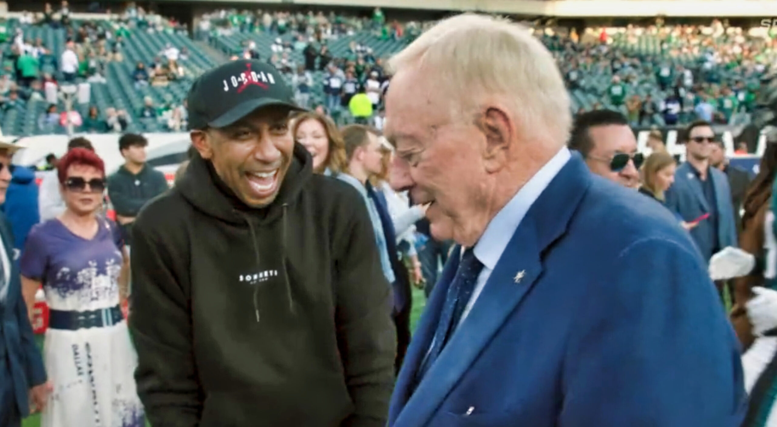 Stephen A. Smith & Cowboys Owner Jerry Jones' Funny Interaction