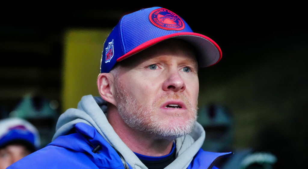 Sean McDermott in Bills gear