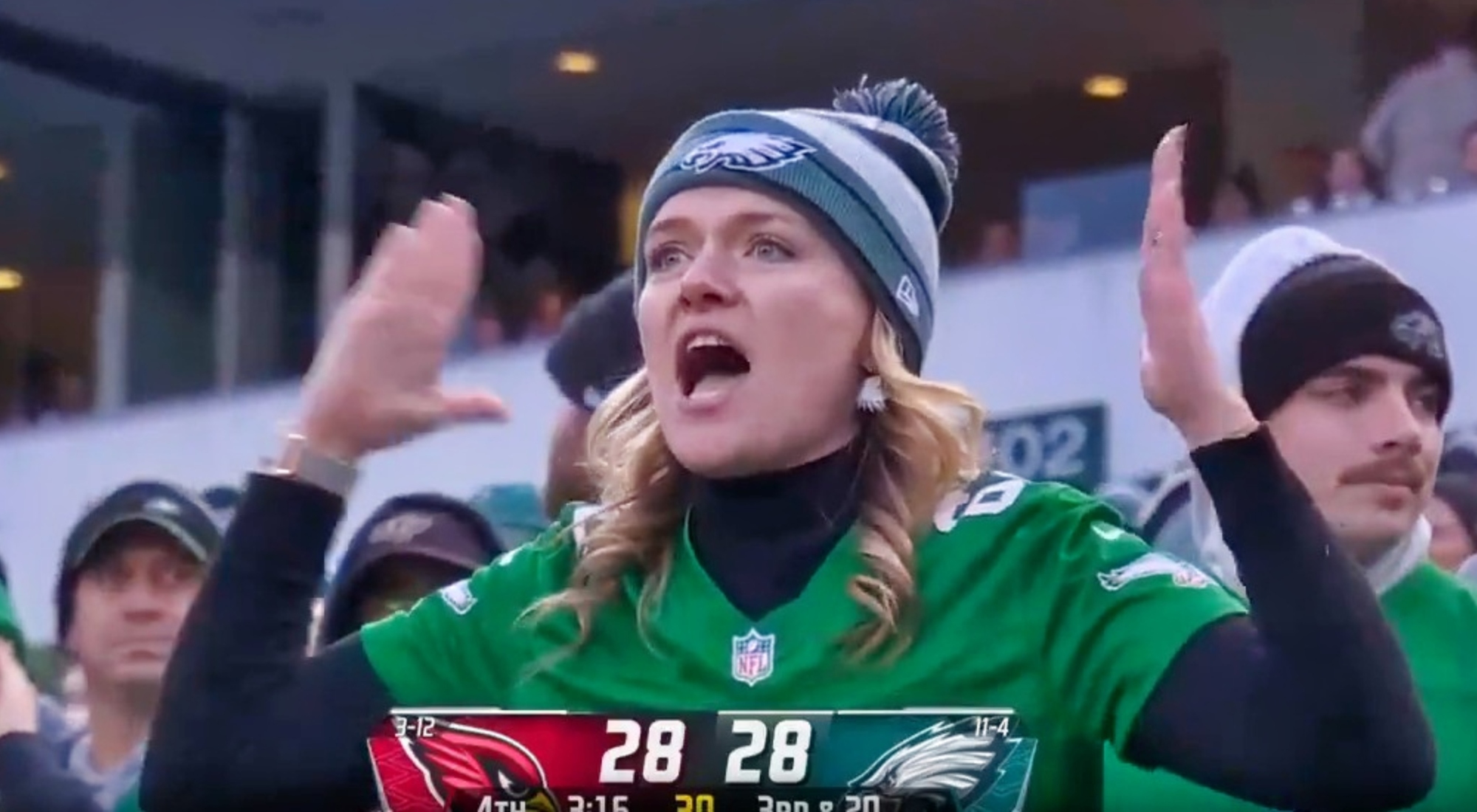 Female Eagles Fan Goes Viral After NSFW Reaction To Game