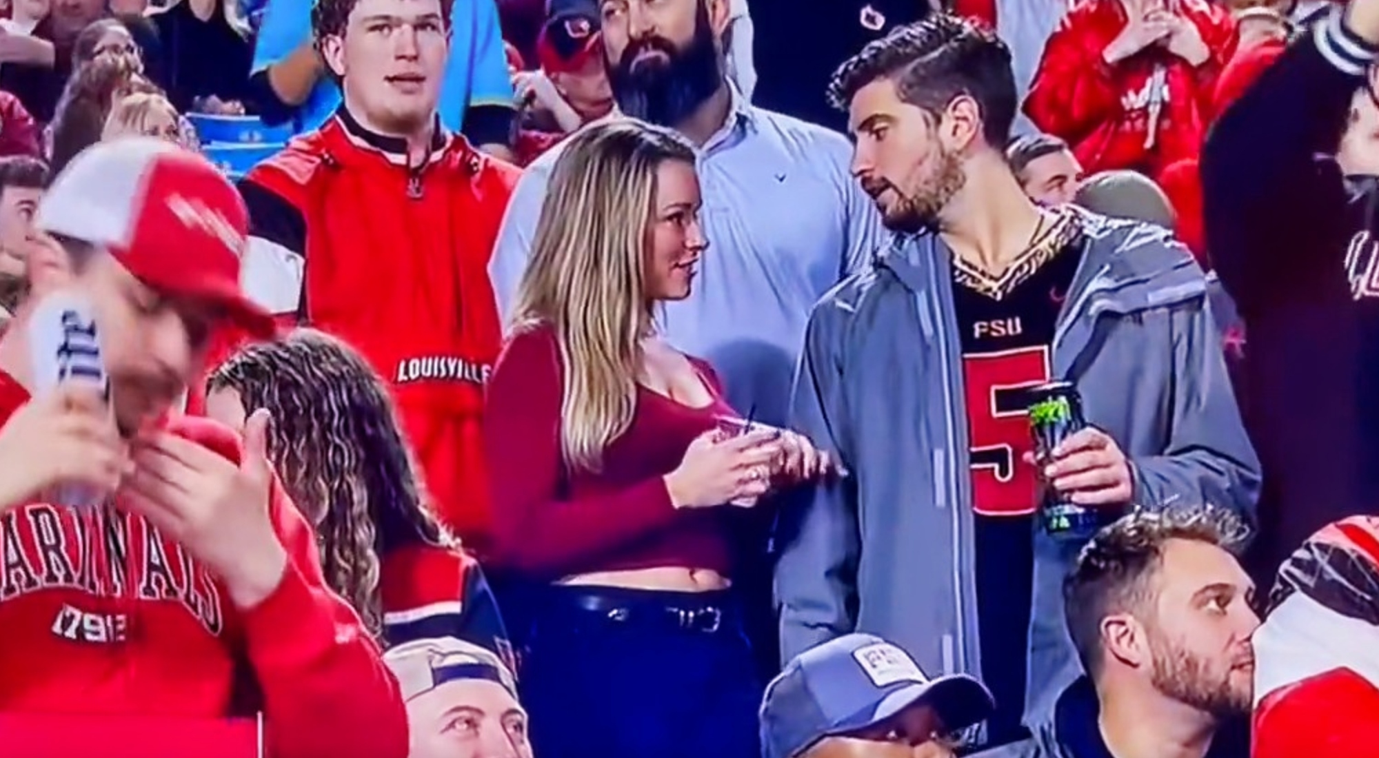 Florida State Fan Fumbled On Live TV When Shooting His Shot