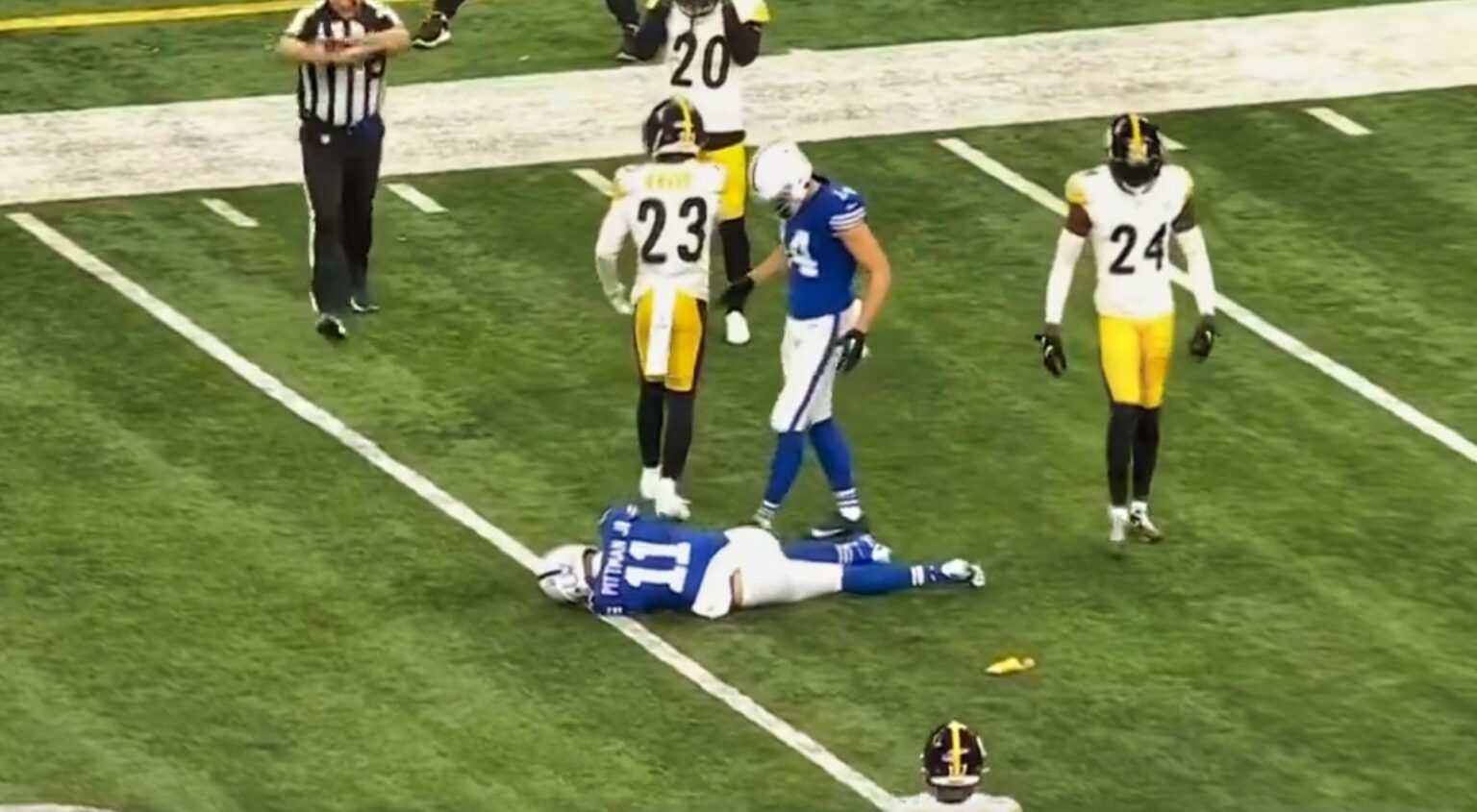 Steelers Player Ejected After Hit On Colts WR Michael Pittman Jr.