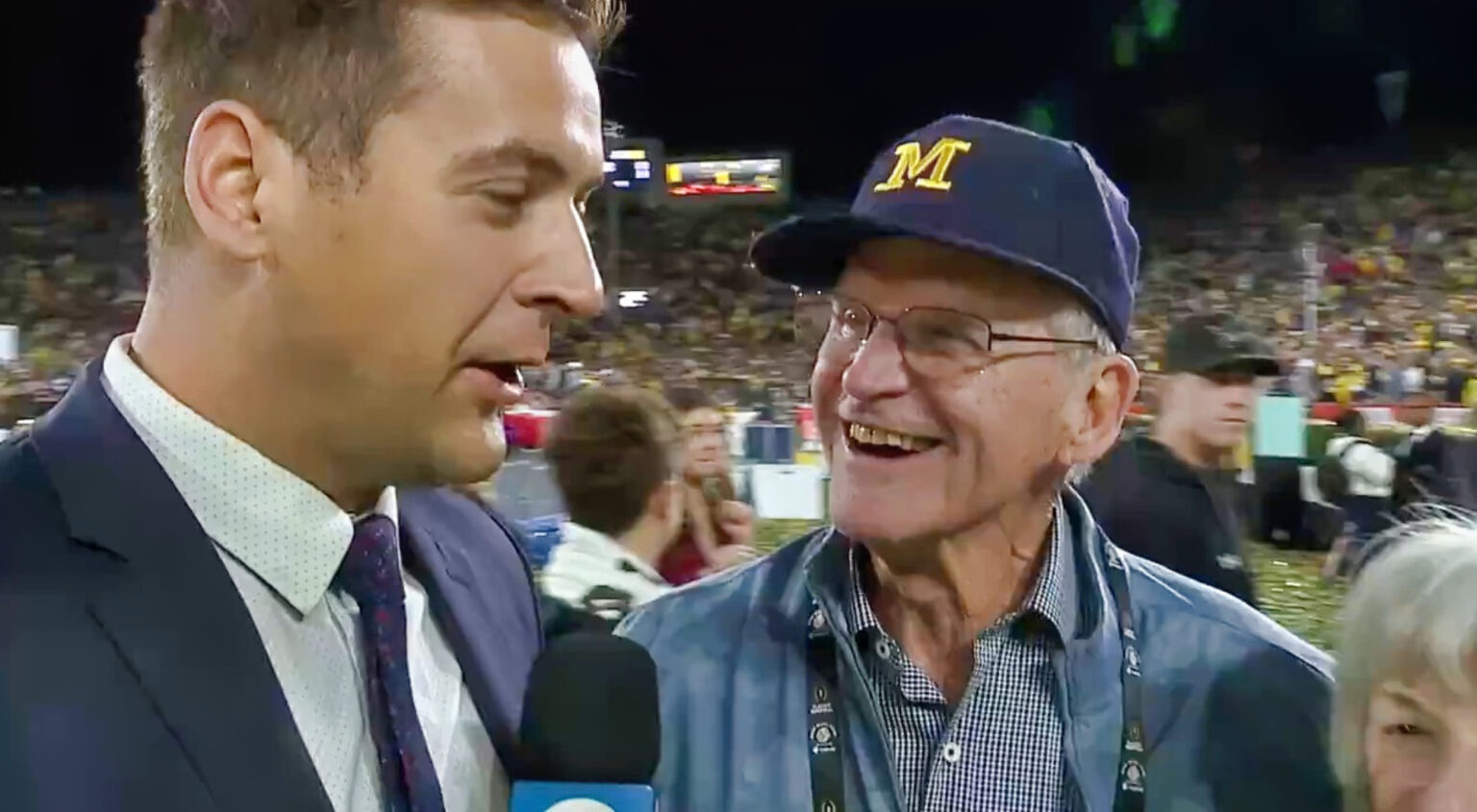 Jim Harbaugh's Dad After Rose Bowl Win Had Fans Talking