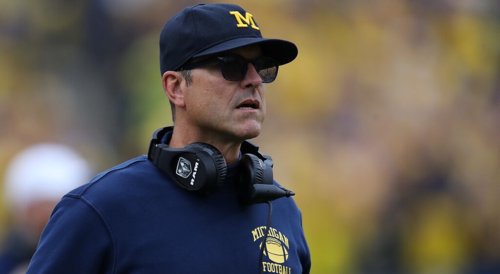 Jim Harbaugh in Michigan gear