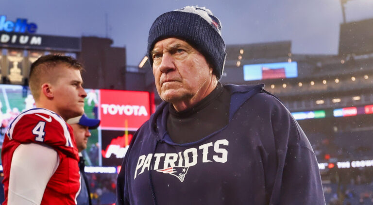 Bill Belichick in Patriots gear