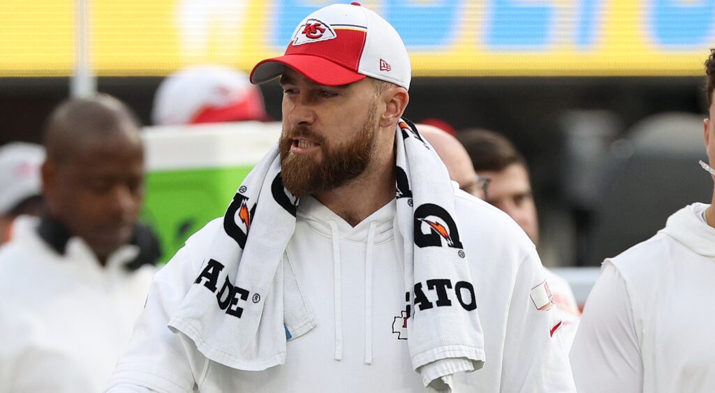 Travs Kelce in sweats