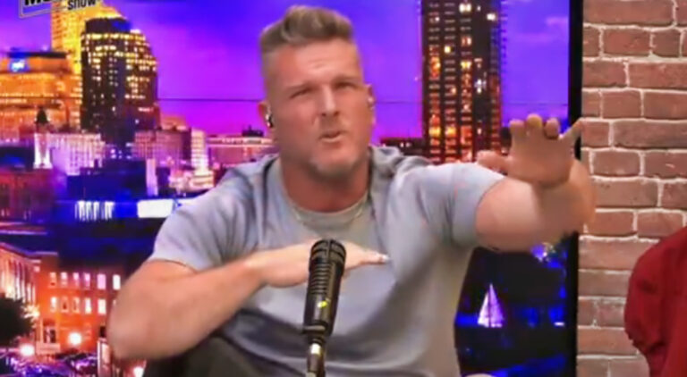 Pat McAfee gesturing