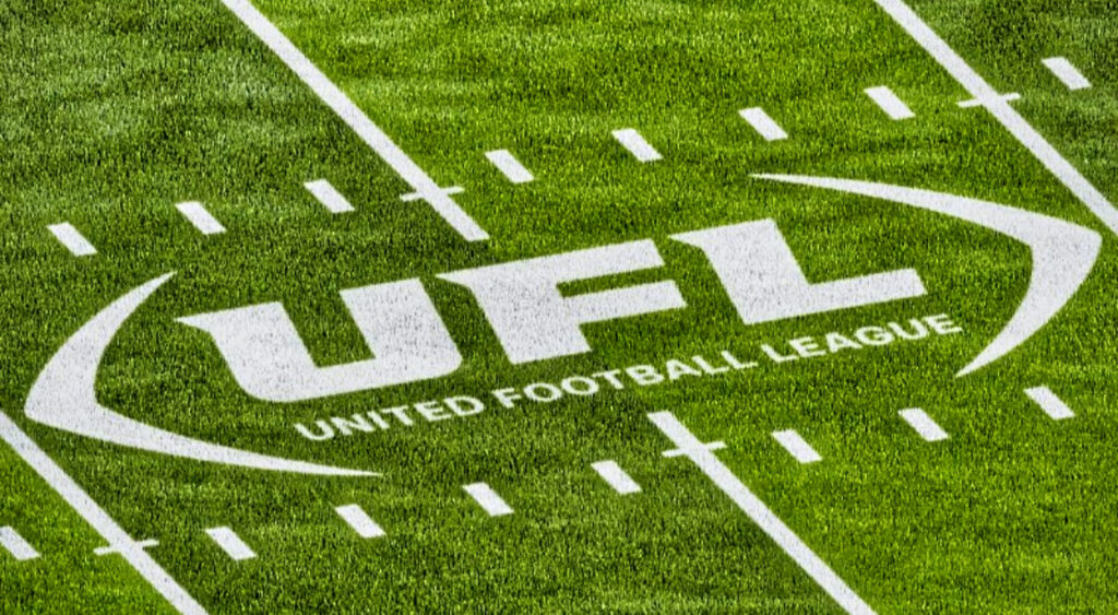 UFL logo on football field