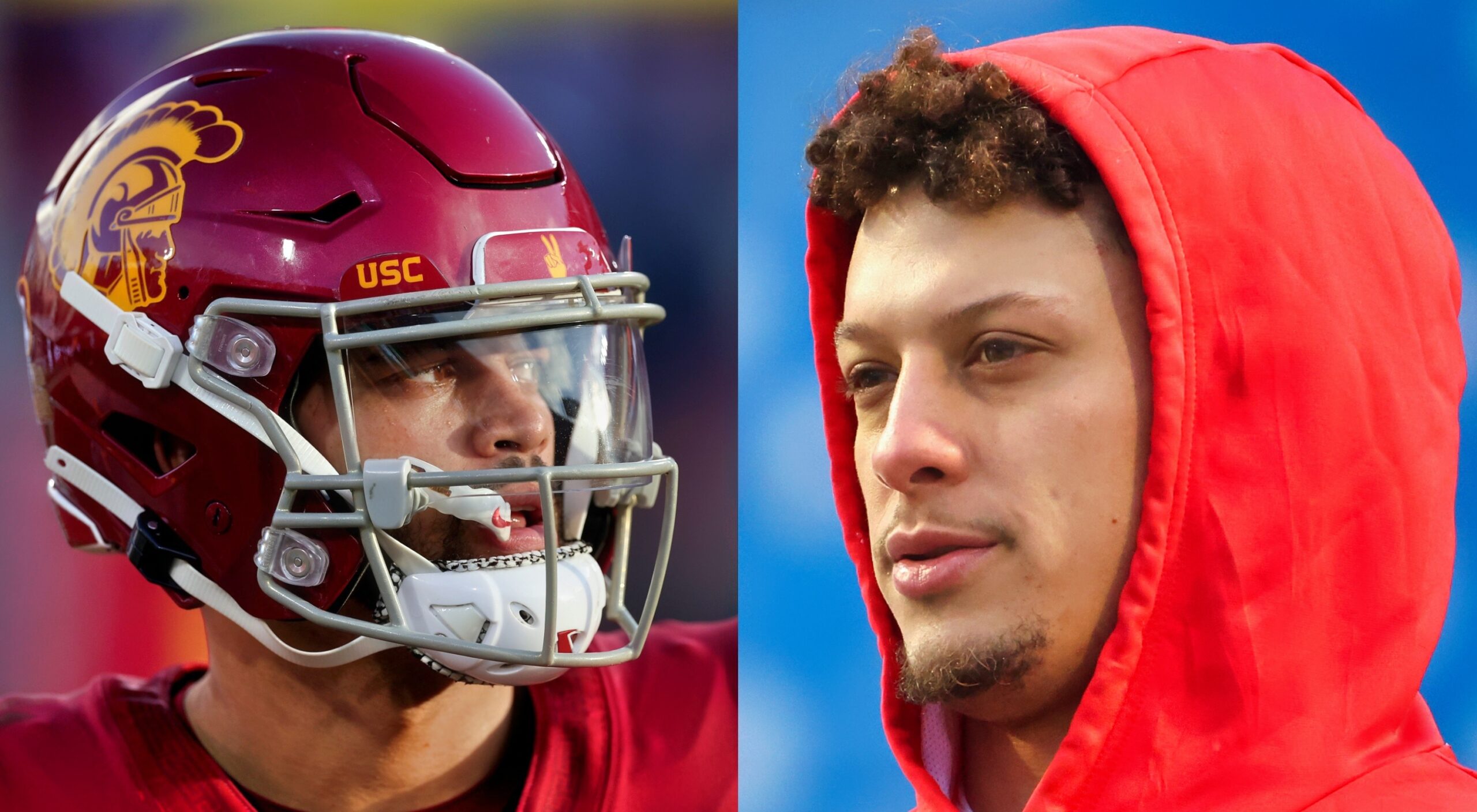 SideBySide Caleb WilliamsPatrick Mahomes Video Goes Viral