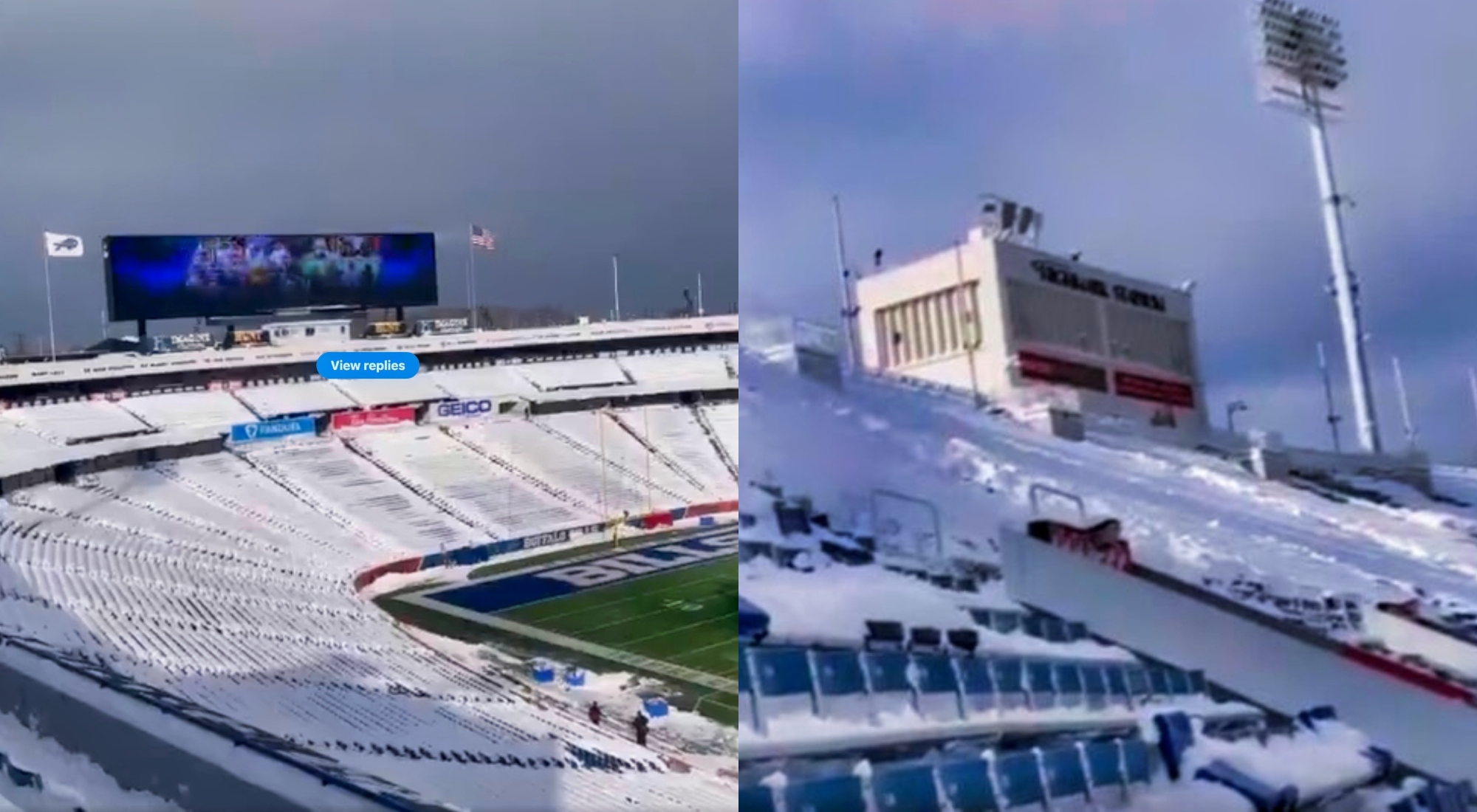 Bills Shows Fans Will Be Sitting In Snow Covered Seats 7508