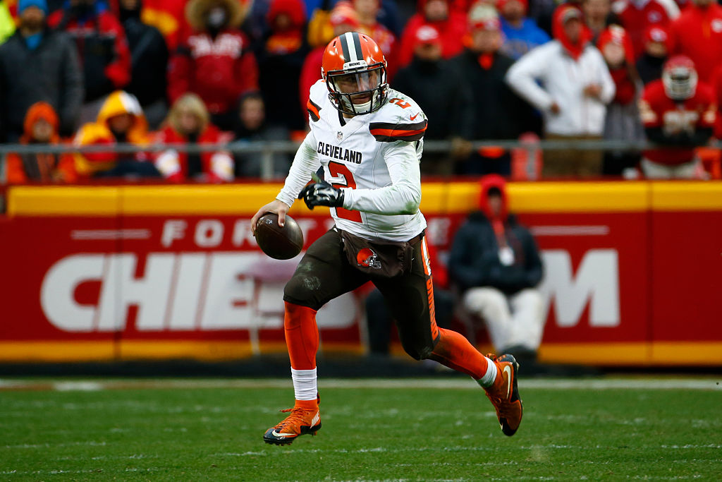 Johnny Manziel playign for Cleveland Browns