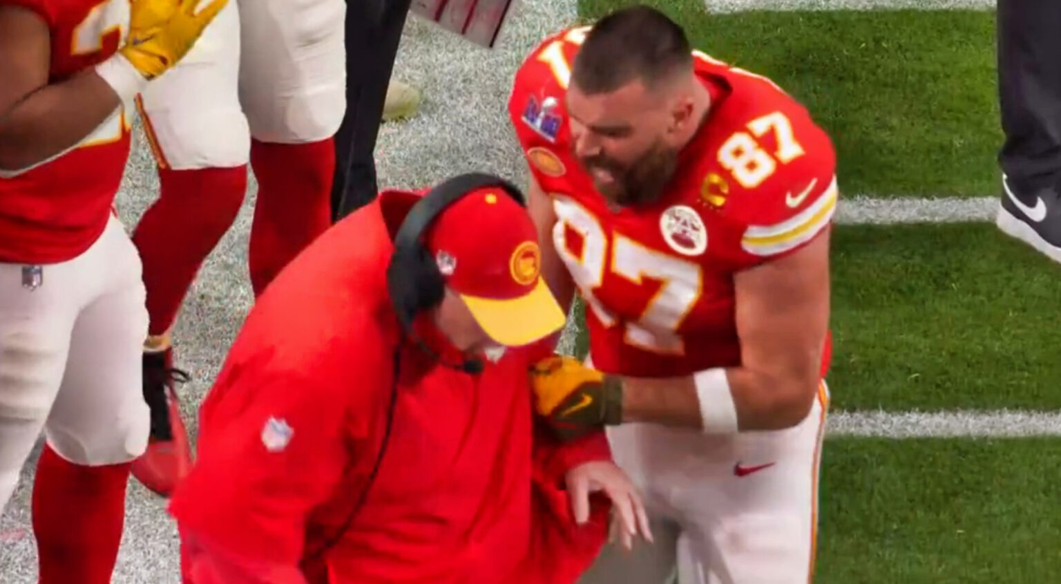 kelce coach reid super bowl