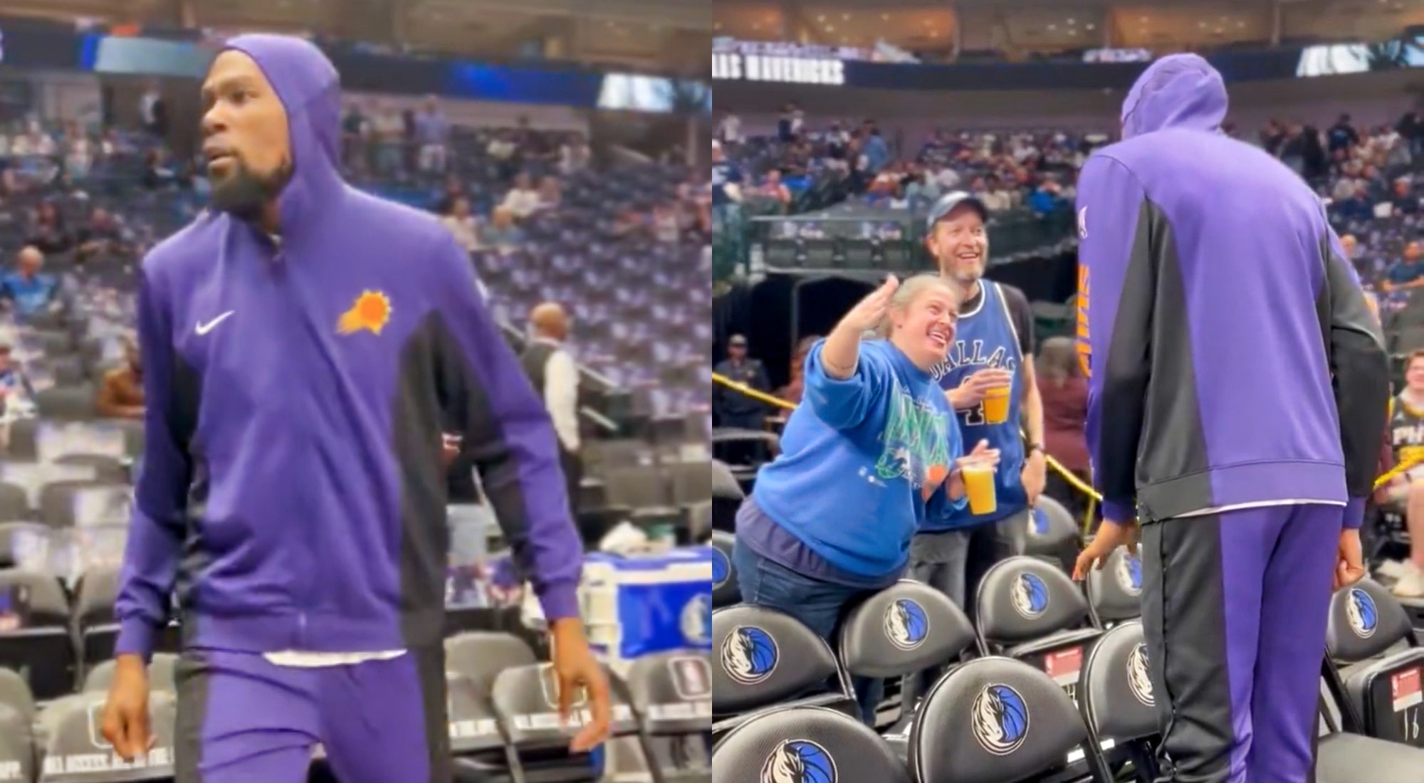 Kevin Durant Confronts Heckling Dallas Mavericks Fan