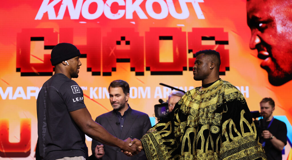 Anthony Joshua v Francis Ngannou Press Conference before boxing match of 8th March