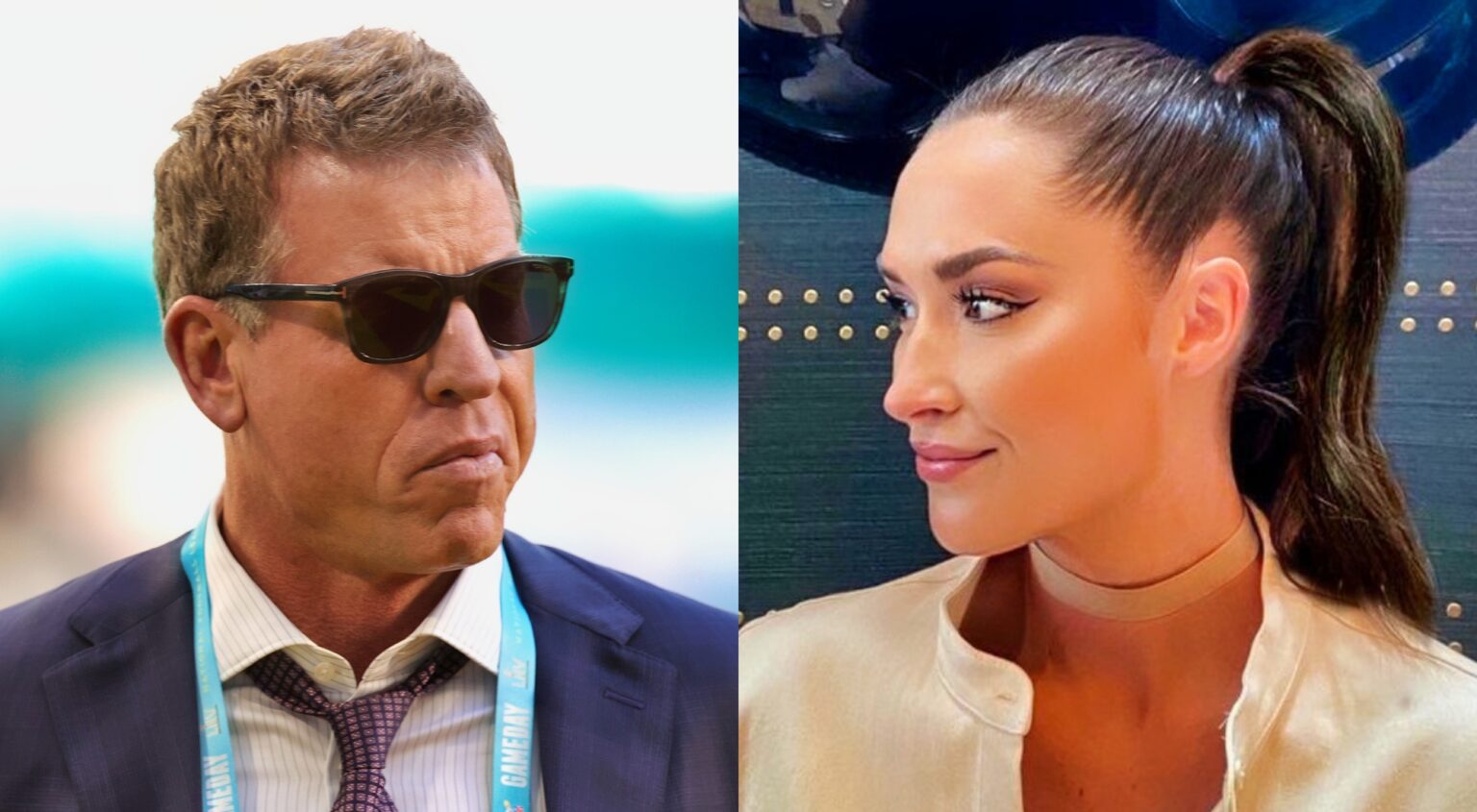 Former Dallas Cowboys Quarterback Troy Aikman And Girlfriend Haley ...