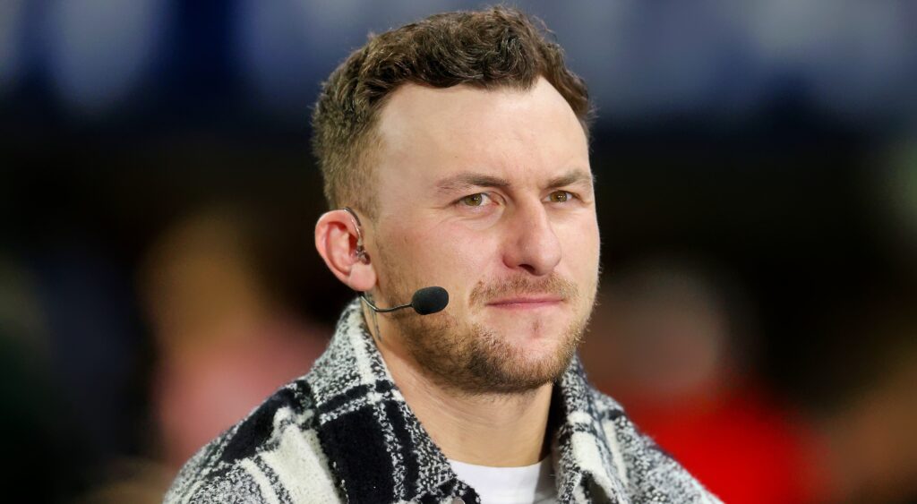 Johnny Manziel with earpiece on