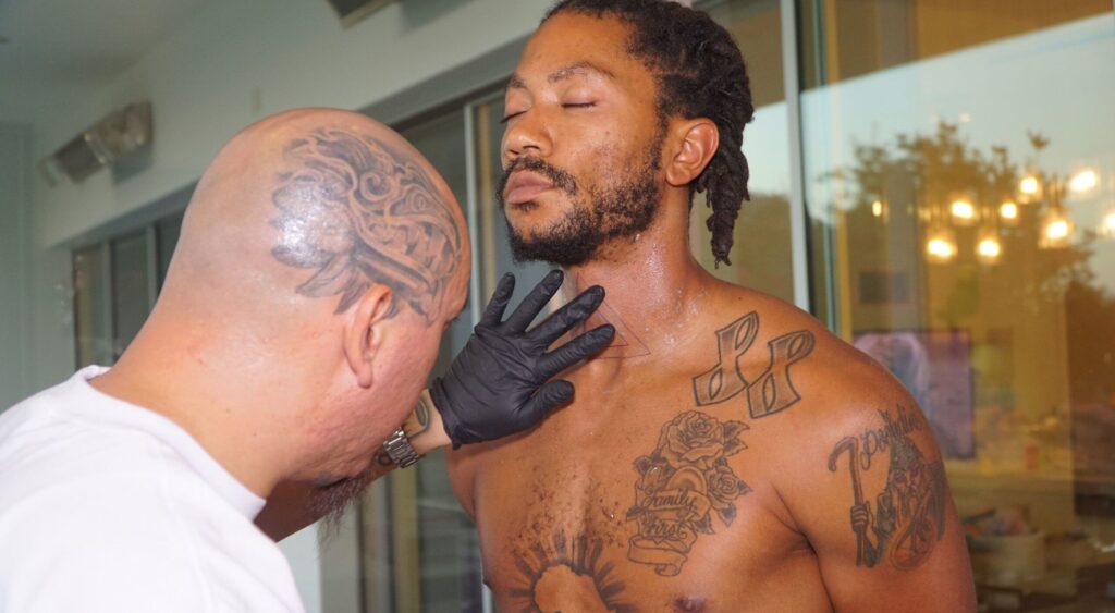 Derrick Rose Showed His Deep Affection for His Wife, Alaina A. Anderson, by Getting a Facial Tattoo