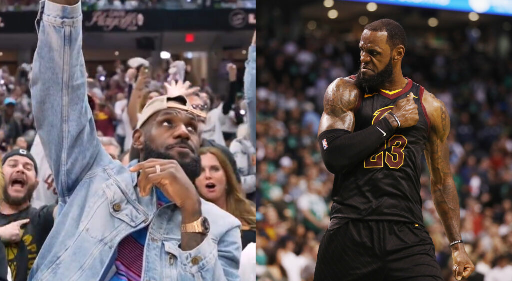 LeBron James attends Cavs game