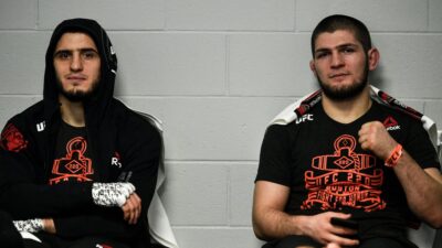 Islam Makhachev and Khabib Nurmagomedov