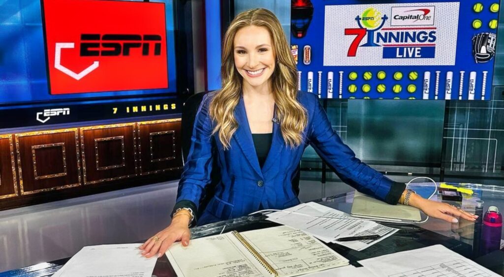 Alyssa Lang at ESPN desk