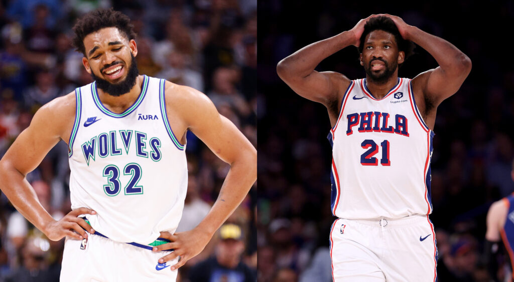 Joel Embiid slams Karl-Anthony Towns