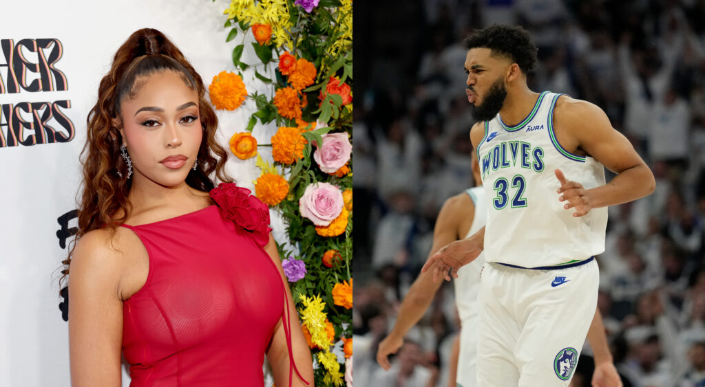 Karl-Anthony Towns shares moment with Jordyn Woods