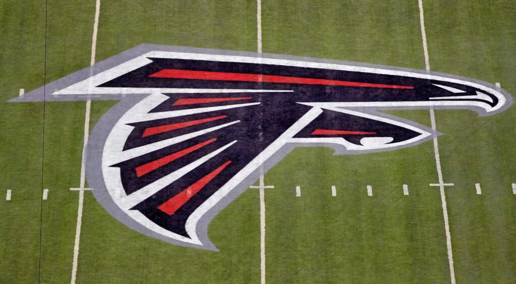 Atlanta Falcons logo on field