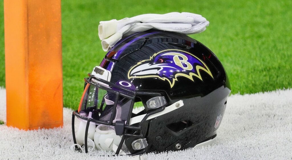 Baltimore Ravens helmet. Tony Jefferson had his best seasons as a member of the Ravens.