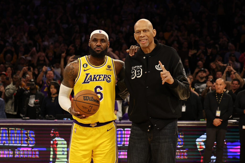 Kareem Abdul-Jabbar and LeBron James 