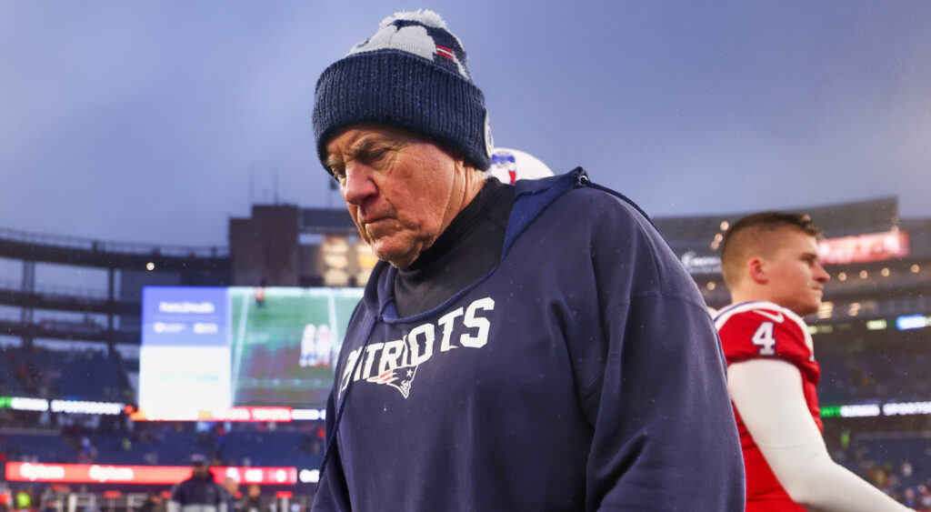 Bill Belichick in Patriots gear