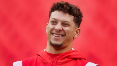 Patrick Mahomes smiling