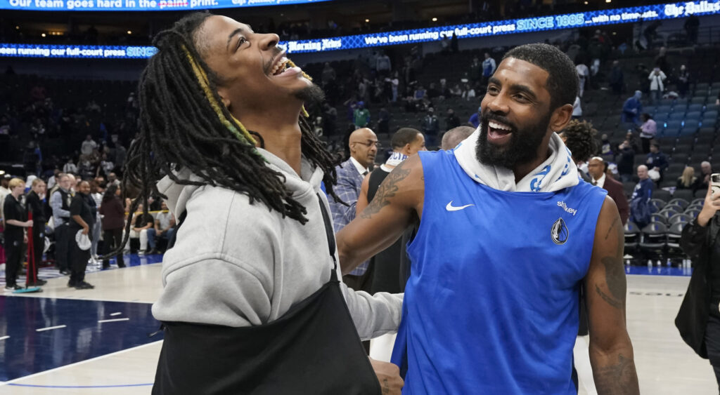 Kyrie Irving receives Ja Morant supports