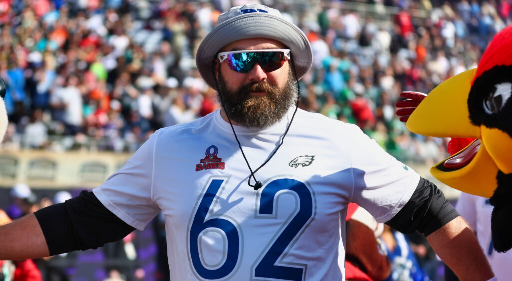 Jason Kelce wearing sunglasses