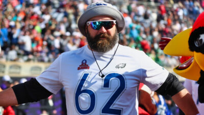 Jason Kelce wearing sunglasses