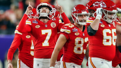 Harrison Butker among Chiefs teammates