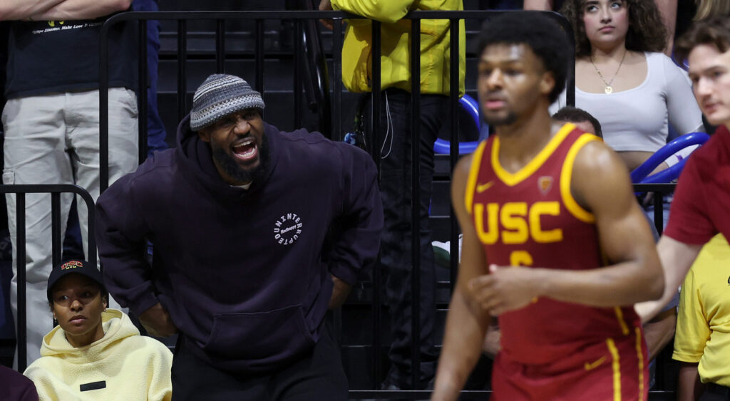 The Presence of LeBron James and Rob Pelinka Intensifies Speculation Around Bronny James’ Draft