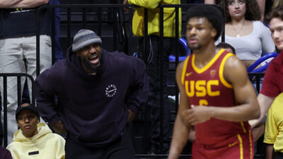 The Presence of LeBron James and Rob Pelinka Intensifies Speculation Around Bronny James’ Draft