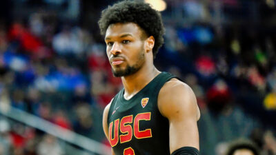 Bronny James in USC uniform