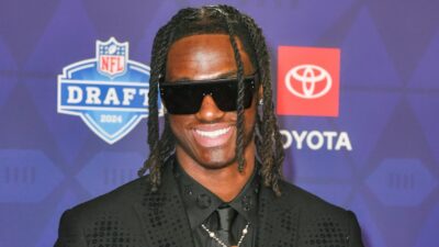 Marvin Harrison smiling at NFL Draft