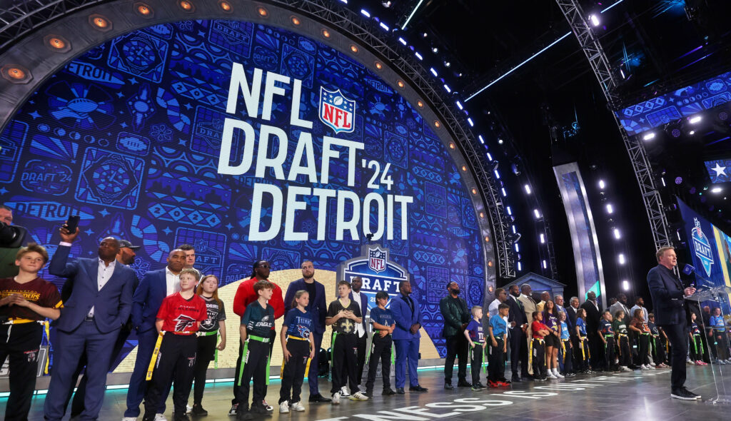 Roger Goodeell speaking at NFL Draft